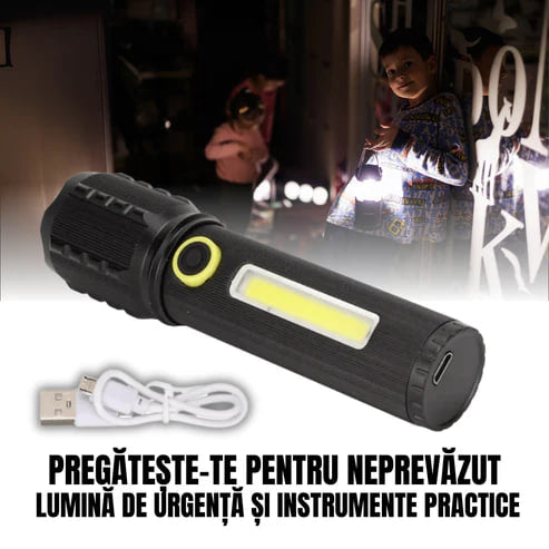 Set Lanternă Tactică cu Laser GERMANĂ + Cutie + Baterie Extra Gratuită – TitanLux™
